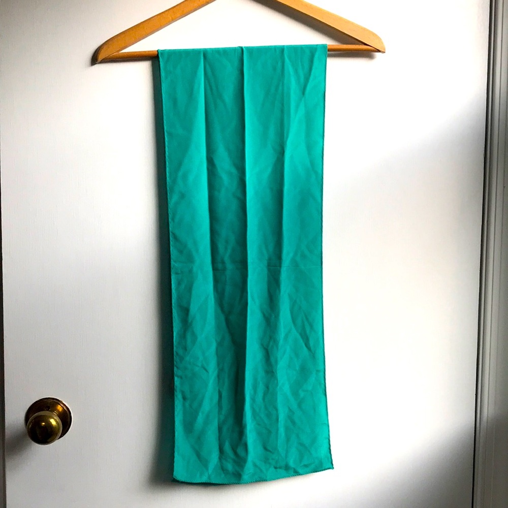 Vintage Silk Scarf by Sacha for Basha Turquoise